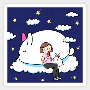 Sky Bunny Night sky Sticker